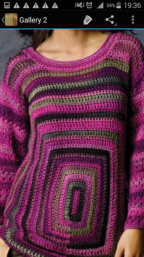 かぎ針編みのセーターのおすすめ画像4