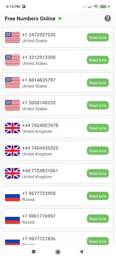 Receive SMS Online Virtual Number to Verification