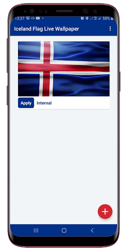 Iceland Flag Live Wallpaper