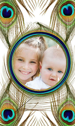 Peacock Feathers Photo Frame Screen 2