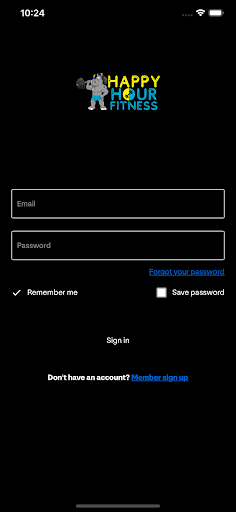 Android application Happy Hour Fitness screenshort