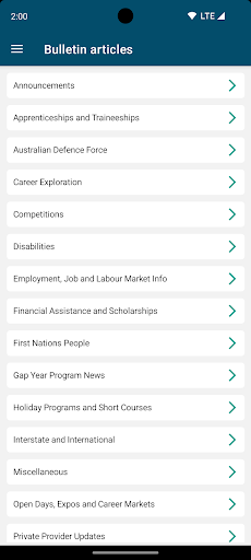 Options Career Information Screen 3