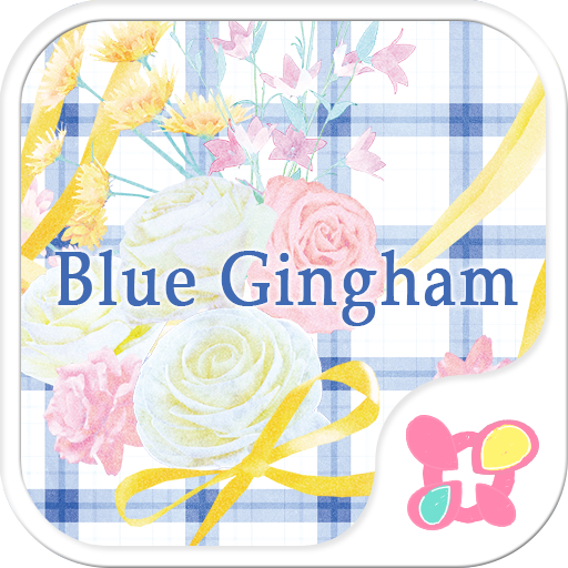 Flower Theme-Blue Gingham- logo
