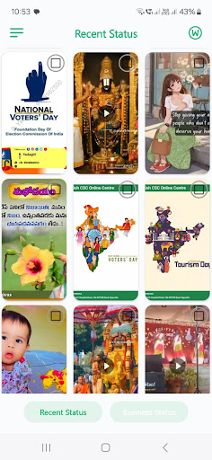 Status Viewer and Photo Sync
