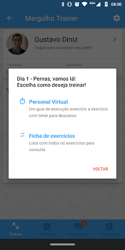 Mergulho Trainer Aluno Screen 3