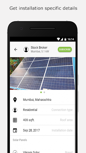 Oorjan - Solar Monitoring App Screen 3