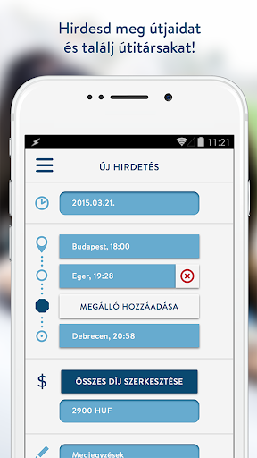 Android application Motar ridesharing screenshort
