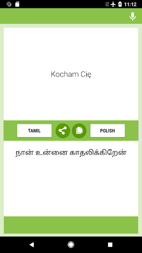 Tamil-Polish Translator Screen 2
