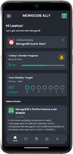 Android application MongoDB Ally screenshort