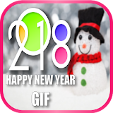Happy new year GIF 2018 icon