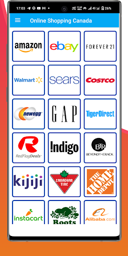 Android application Online Shopping Canada screenshort
