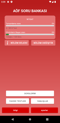 Android application AÖF Soru Bankası Plus screenshort