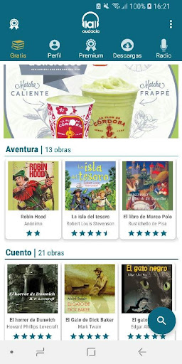 Android application Audacia Audiolibros screenshort