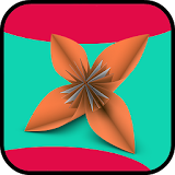 how to make origami flowers step by step icon