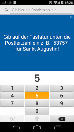 Android application Postleitzahlen Deutschland screenshort
