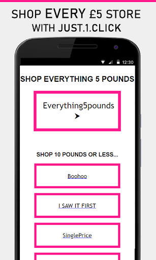 Android application Everything 5 or 10 Pounds UK screenshort