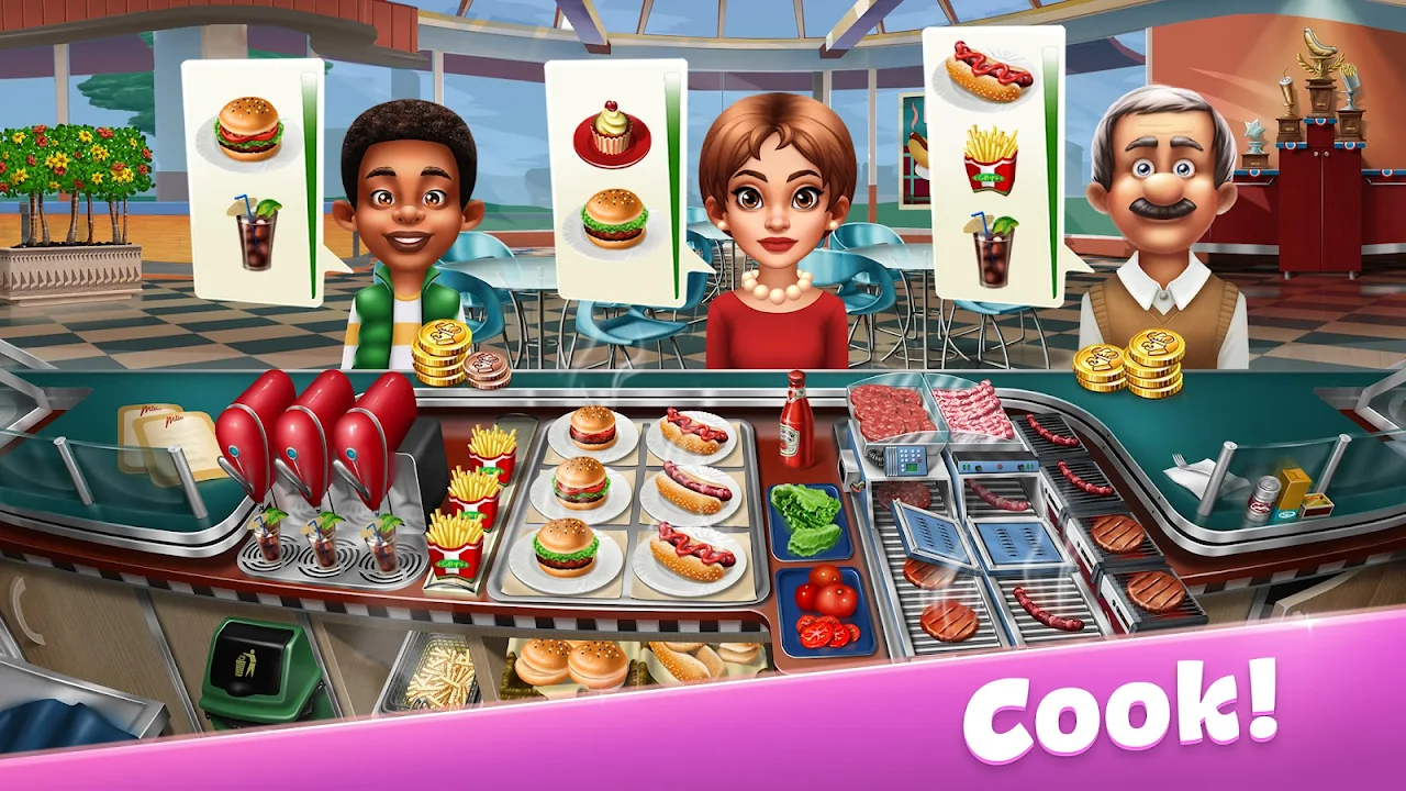 Download Cooking Fever (MOD Unlimited Coins/Gems)