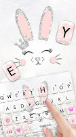 screenshot of Silver Glitter Bunny Keyboard 