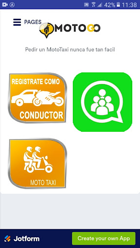 Android application MotoGO Transporte screenshort
