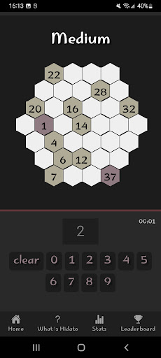 Hidato Puzzle Screen 2