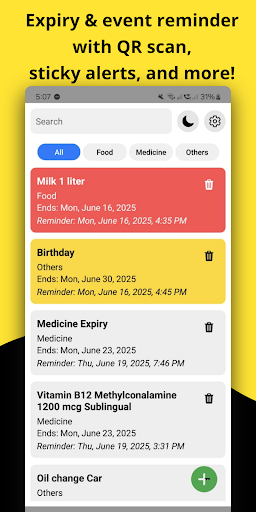 Reminder Food, Pills  Tasks