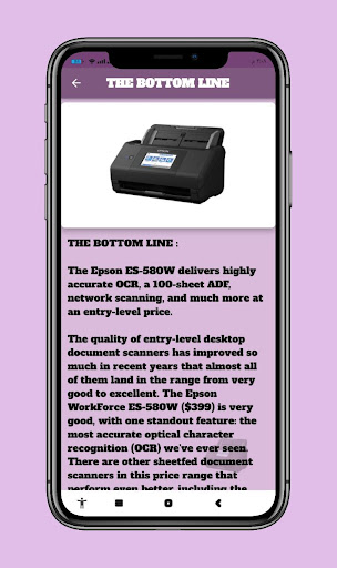 Epson WorkForce ES-580W Guide Screen 2