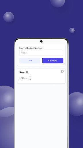 Android application Decimal to Fraction Calculator screenshort