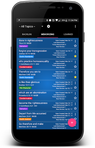 Android application VerseMem: Bible Memorization screenshort