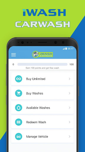 Android application iWash Express screenshort