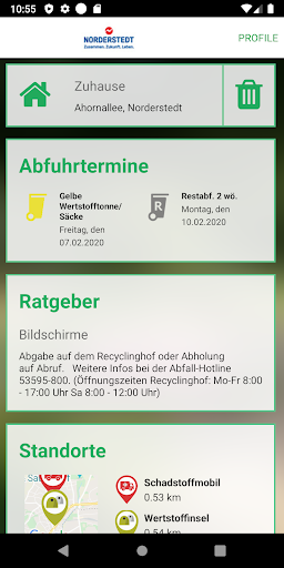 Android application Abfall App Norderstedt screenshort