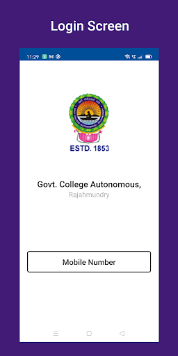 Android application Government College Rajahmundry screenshort