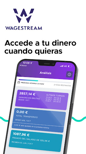 Android application Wagestream screenshort