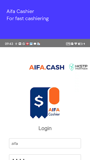Android application Aifa Cashier screenshort