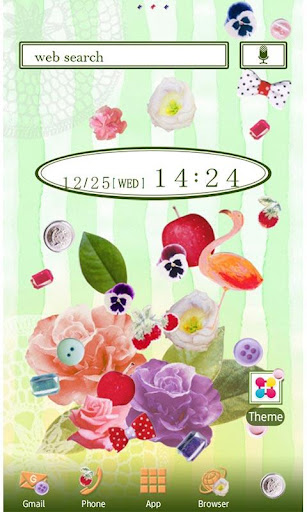 Android application Flamingo Flower Theme +HOME screenshort