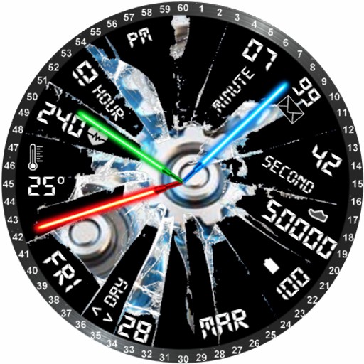 Animated 3D Gyro Broken Watch