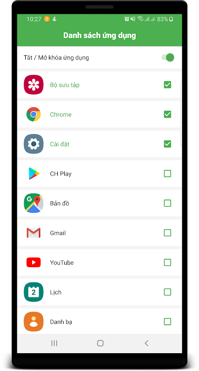 Khóa ứng dụng - 1.1 - (Android)