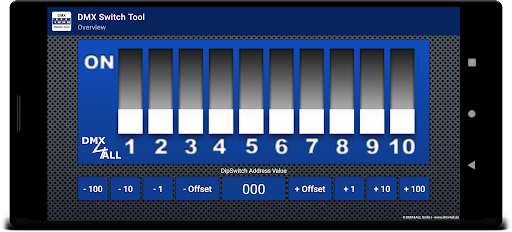Android application DMX Switch Tool screenshort