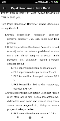 Cek Pajak Kendaraan Plat Jabar Screen 2