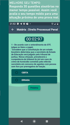 TESTES DE CONCURSO PARA POLÍCI Screen 3
