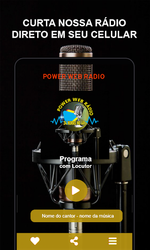 Android application Power Web radio screenshort
