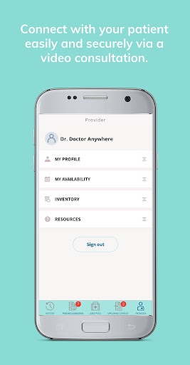 Android application DA - Provider screenshort