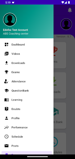 ABS Coaching Centre Screen 2