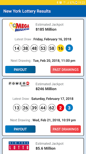 Android application NY Lottery Results - Winning n screenshort