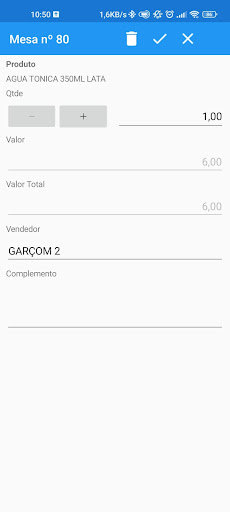 Android application Sinca Restaurante screenshort