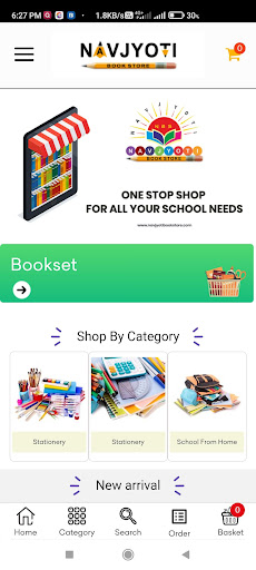 Android application Navjyoti Book Store screenshort