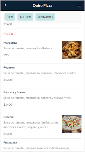 Quiro Pizza Screen 2