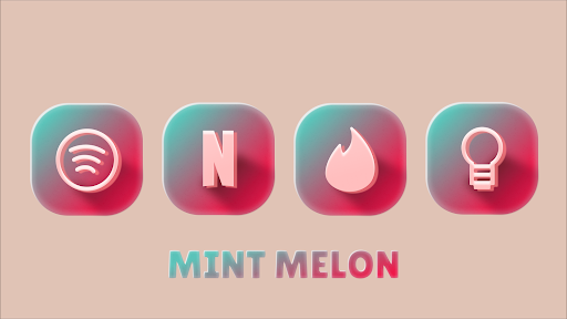 Screenshot of Mint Melon Icon Pack