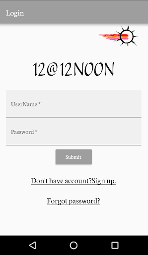 Android application 12@12NOON screenshort