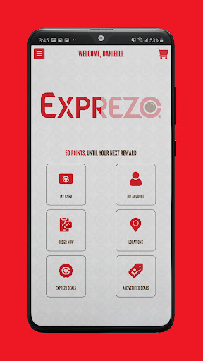 Exprezo Rewards Screen 2