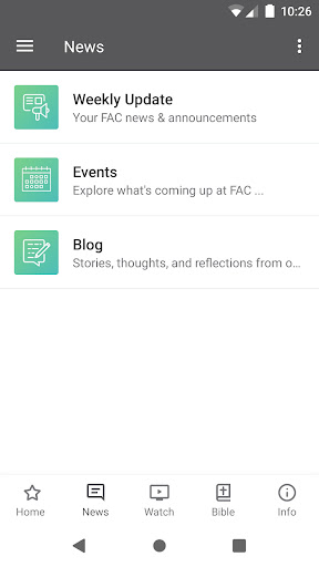 FAC Experience Screen 2